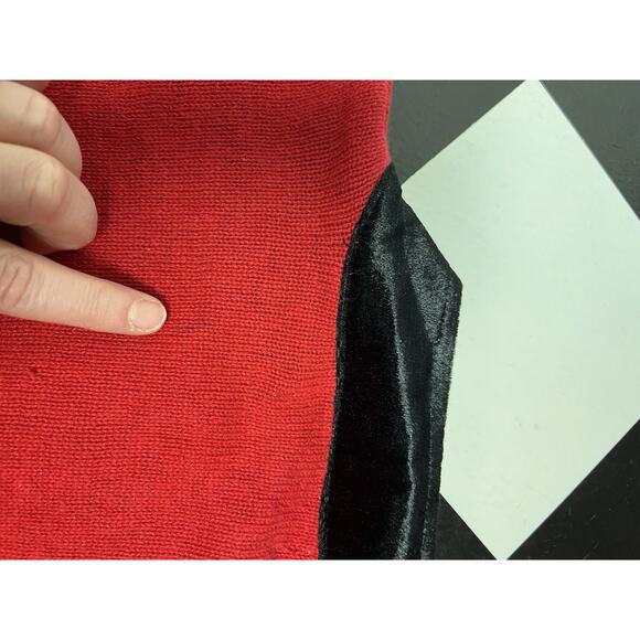 Vintage Tiara International Christmas Sweater Pointseta Cardigan XL Granny Glam - Picture 12 of 12